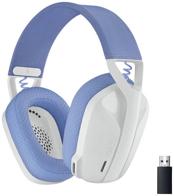 Logitech G435 LIGHTSPEED Over Ear Headset Bluetooth® Stereo Weiß Lautstärkebegrenzung Gaming