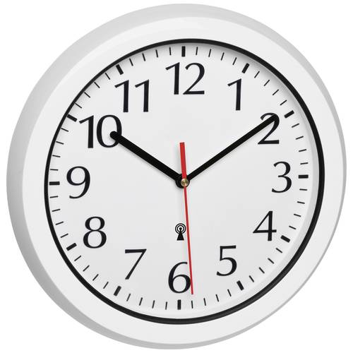 Thumbnail - TFA Dostmann 60.3542.02 Funk Wanduhr 30 cm Weiß Badezimmer-/Feuchtraum geeignet, spritzwassergeschützt