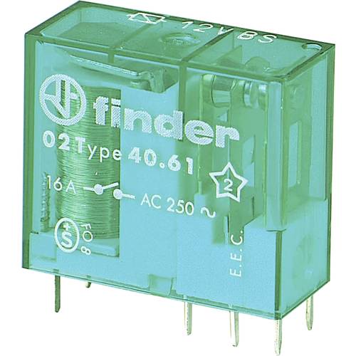 Thumbnail - Finder 40.61.6.012.4000 Printrelais 12 V/AC, 12 V/DC 16 A 1 Wechsler 1 St.
