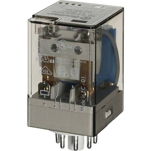 Finder 60.12.9.024.5040 Steckrelais 24 V/DC 10 A 2 Wechsler 1 St.