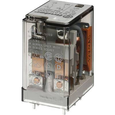 Ein durchsichtiges Relais mit Kupferspulen und Beschriftungen auf der Oberseite, symbolisiert Elektronikkomponenten und deren Funktion.
