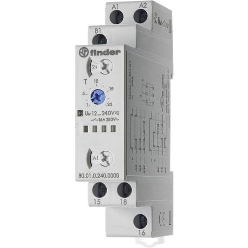 Finder 80.01.0.240.0000T 80.01.0.240.0000T Multifunktions-Zeitschalter 1 St. Zeitbereich: 0.1 - 86400 s 1 Wechsler