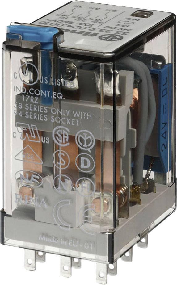 Finder 55.33.9.220.0010 Steckrelais 220 V/DC 10 A 3 Wechsler 1 St.