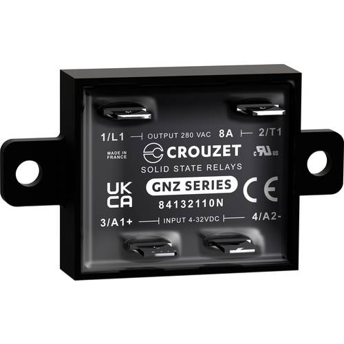 Thumbnail - Crouzet Halbleiterrelais 84132110N 8 A Schaltspannung (max.): 280 V/AC Zufällig schaltend 1 St.
