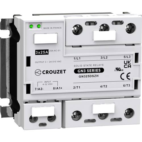 Thumbnail - Crouzet Halbleiterrelais GN325DSZH 25 A Schaltspannung (max.): 510 V/AC Spezieller Nulldurchgang 1 St.