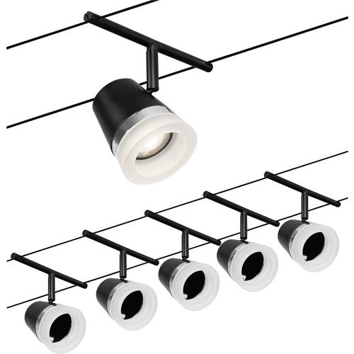 Paulmann WireDC Set Cone Seil-Basissystem GU5.3 Schwarz (matt), Chrom