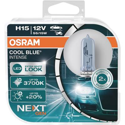 OSRAM 64176CBN-HCB Halogen Leuchtmittel COOL BLUE® INTENSE H15 15/55 W 12 V  – Conrad Electronic Schweiz