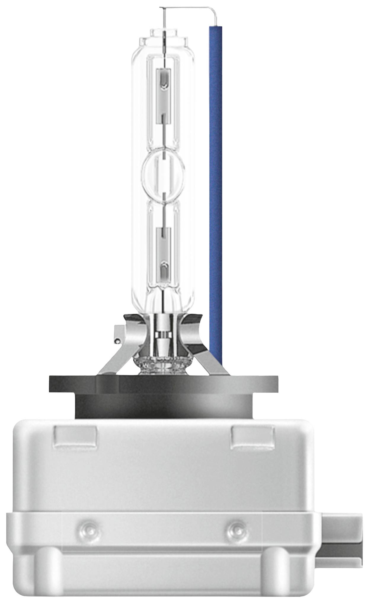 Eine HID-Lampe mit rechteckigem Sockel und zylindrischem Glasrohr, geeignet für Projektions- oder Beleuchtungszwecke.