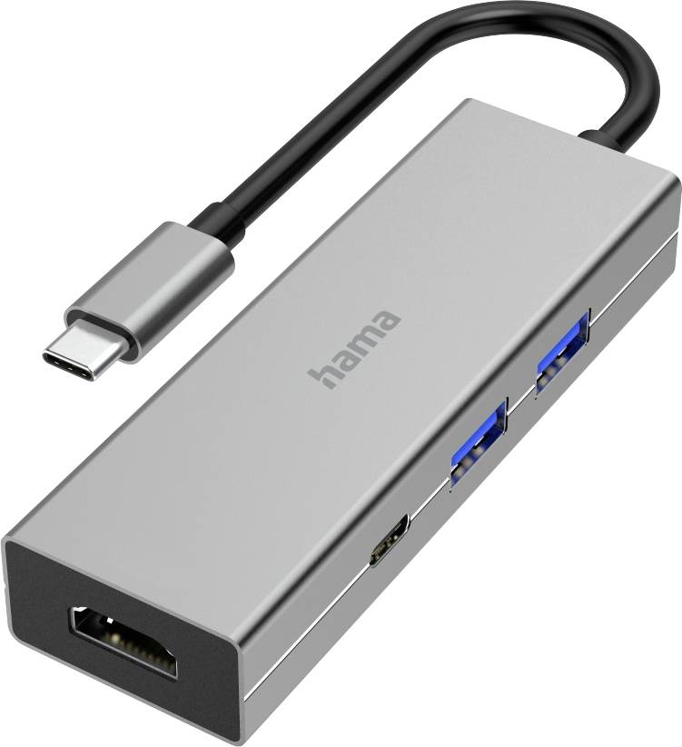 HAMA USB-C-Multiport-Adapter 4 Ports, 2x USB-A, USB-C, HDMI C
