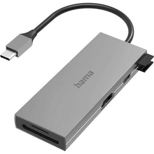 Thumbnail - hama 00200110 USB-C-Hub, Multiport, 6 Ports, 2x USB-A, USB-C, HDMI™, SD, microSD