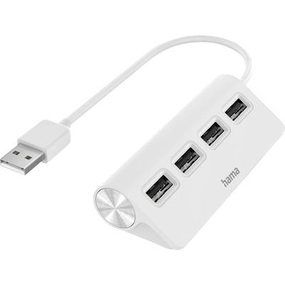 Hama  4 Port USB 2.0-Hub  Weiß