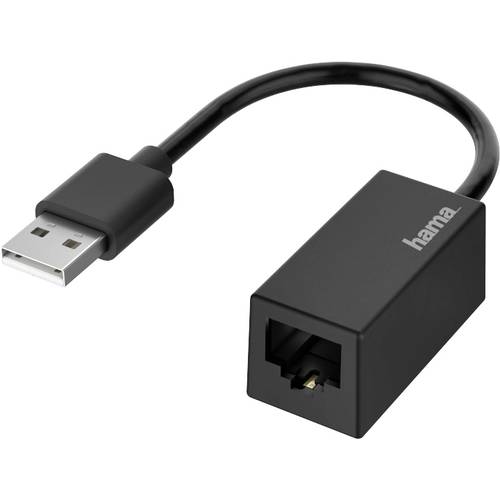 Hama Hama - Netzwerkadapter - USB2.0 - 10/100 Ethernet x 1 - Schwarz (00200324) Netzwerkadapter 10 / 100 MBit/s LAN (10/...