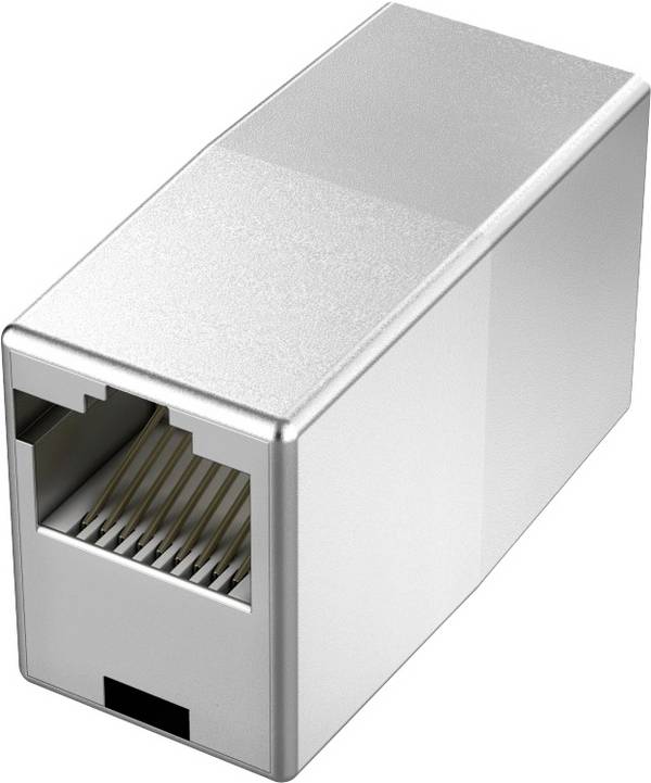 Hama RJ45-Kupplung Netzwerk Adapter CAT 5e [1x RJ45-Buchse - 1x ] 0 mm Silber