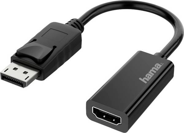 hama 00200335 Video-Adapter, DisplayPort-Stecker - HDMI™-Buchse, Ultra-HD 4K