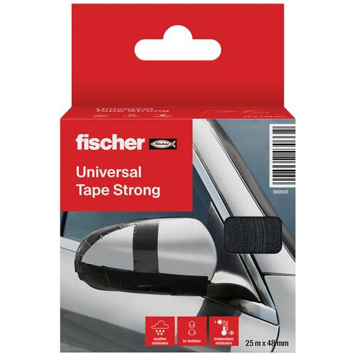 Fischer GOW 560903 Gewebeklebeband Schwarz (L x B) 25 m x 48 mm 1 St.