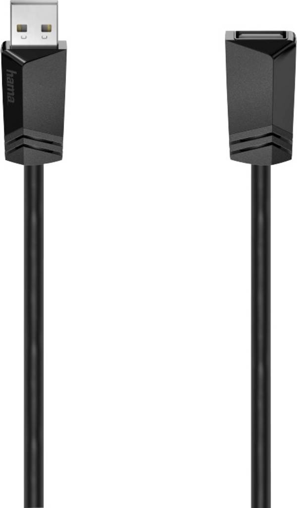 hama 00200621 USB-Verlängerungskabel, USB 2.0, 480 Mbit/s, 5,00 m
