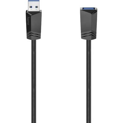 Hama USB-Kabel USB 3.2 Gen1 (USB 3.0 / USB 3.1 Gen1) USB-A Stecker, USB-A Buchse 1.50 m Schwarz  00200628