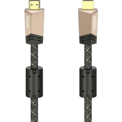 Hama HDMI Anschlusskabel HDMI-A Stecker, HDMI-A Stecker 3.00 m Braun 00205026  HDMI-Kabel