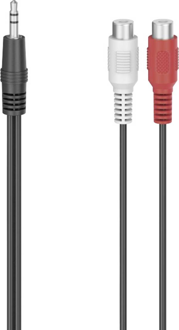 hama 00205185 Audio-Adapter, 2x Cinch-Kupplung - 3,5-mm-Klinken-Stecker, Stereo