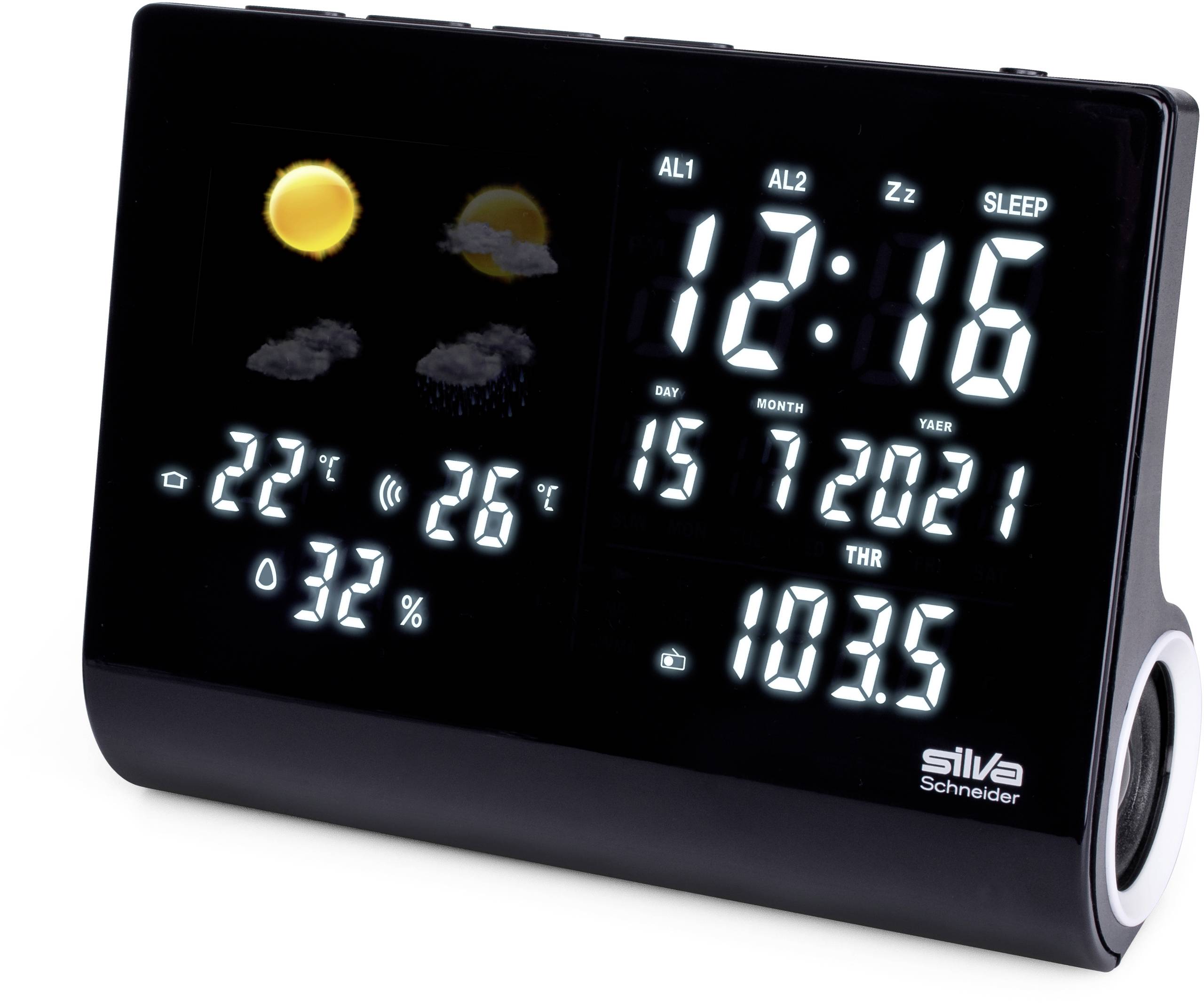 Silva Schneider UR-WS 1500 Radiowecker UKW Akku-Ladefunktion, Weckfunktion Schwarz