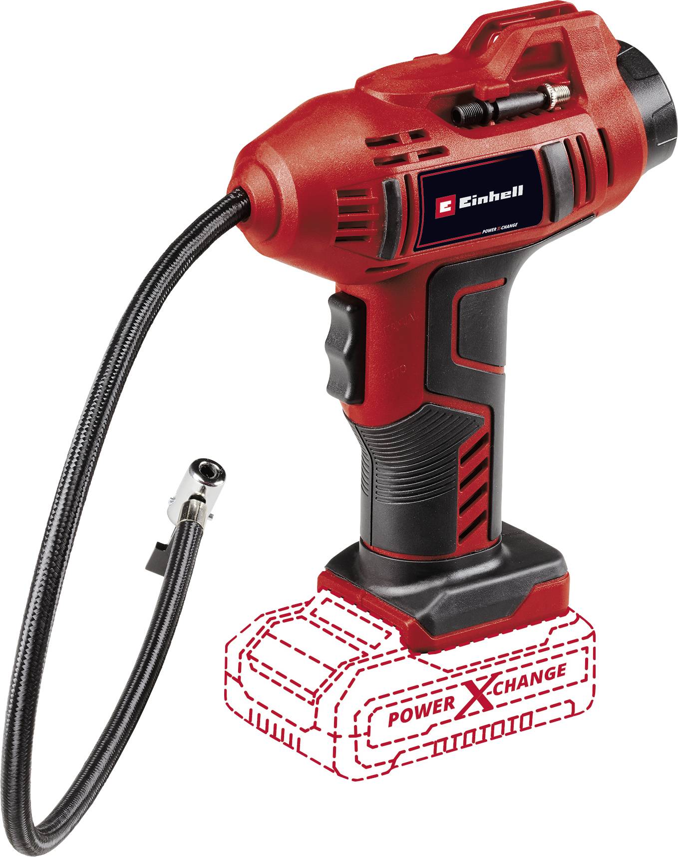 EINHELL CE-CC 18 Li-Solo - Akku-Autokompressor (18V Power X-Change | digitales Manometer | max. 11 b