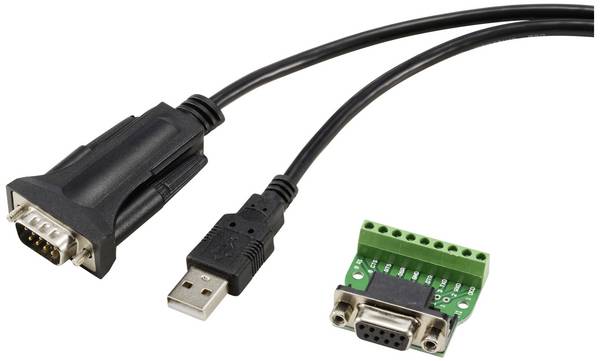 Renkforce USB 2.0, Seriell Adapter [1x USB 2.0 Stecker A - 1x Seriell (9pol.), Schraubklemmen]  1.80 m