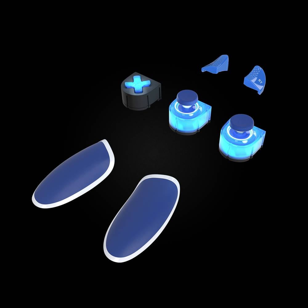 Thrustmaster eSwap X LED Blue Crystal Pack Extra set PC, Xbox One, Xbox One S, Xbox Series X Blauw