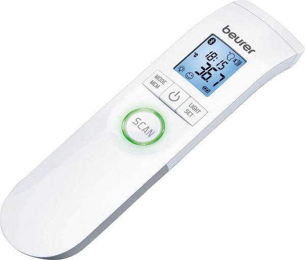Beurer FT 95 Bluetooth, kontaktloses Infrarot-Fieberthermometer mit innovativer