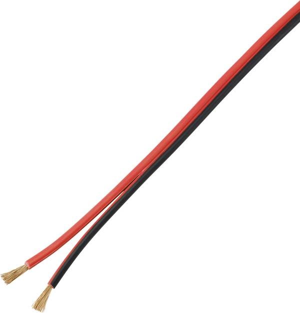 TRU COMPONENTS TC-9202508 Lautsprecherkabel 2 x 2.5 mm² Schwarz-Rot 100 m