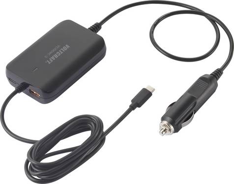 VOLTCRAFT VC100WC-3 USB Ladegerät 100 W 1x USB-A, 2x USB-C® USB PD Schwarz KFZ USB Power Delivery (USB-PD)