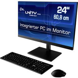 CSL Computer Unity PRO F24B-GLS 60.5 cm (23.8 Zoll) All-in-One PC Intel® Celeron® N4120 16 GB 512 GB SSD Intel UHD Graphics Windows® 10 Home Schwarz