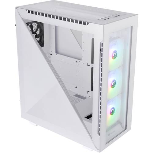 Thermaltake Divider 500 TG Snow ARGB White Midi-Tower PC-Gehäuse Weiß 3 Vorinstallierte LED Lüfter, 1 vorinstallierter L...