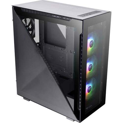 Thermaltake Divider 500 TG ARGB Midi-Tower PC-Gehäuse Schwarz 3 Vorinstallierte LED Lüfter, 1 vorinstallierter Lüfter, S...