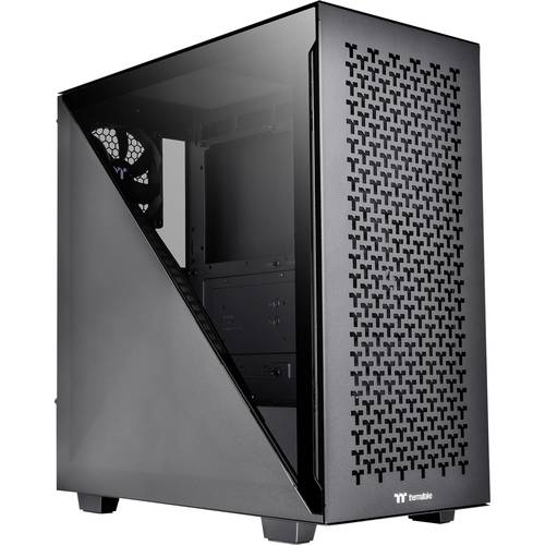 Thermaltake Divider 300 TG Air Black Midi-Tower PC-Gehäuse Schwarz 2 vorinstallierte Lüfter, Seitenfenster, Staubfilter