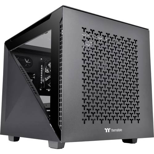 Thumbnail - Thermaltake Divider 200 TG Air Black Micro-Tower PC-Gehäuse Schwarz 2 vorinstallierte Lüfter, Seitenfenster, Staubfilter