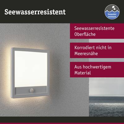 Seewasserresistente Lampe an einer Wand; Beschreibung der Eigenschaften: see- und korrosionsbeständig, aus hochwertigem Material.
