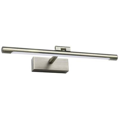 Eine moderne, längliche Wandleuchte aus Metall mit rechteckiger Halterung, geeignet zur Beleuchtung von Bildern oder Kunstwerken.