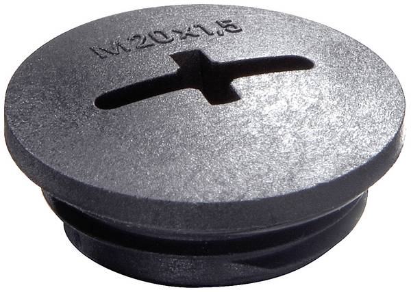 Wiska 10062500 EVS 20 Verschlussschraube schlagfest M20 M20 Kunststoff Schwarz (RAL 9005) 100 St.