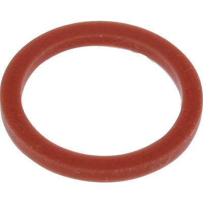 Ein roter O-Ring, der als Dichtung zum Abdichten von Verbindungen in Rohrleitungen oder Maschinen verwendet wird.