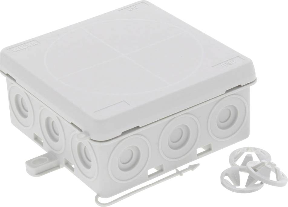 Wiska 10110196 Abzweigkasten (L x B x H) 86 x 86 x 41 mm Grau IP55 10 St.
