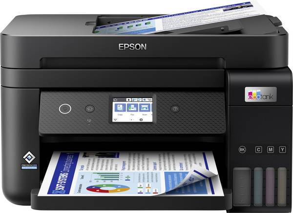 Epson EcoTank ET-4850 Multifunktionsdrucker A4 Drucker, Scanner, Kopierer, Fax ADF, Duplex, LAN, USB, WLAN, Tintentank-System;Schwarz