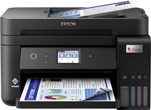 Epson EcoTank ET-4850 Multifunktionsdrucker A4 Drucker, Scanner, Kopierer, Fax ADF, Duplex, LAN, USB, WLAN, Tintentank-System;Schwarz