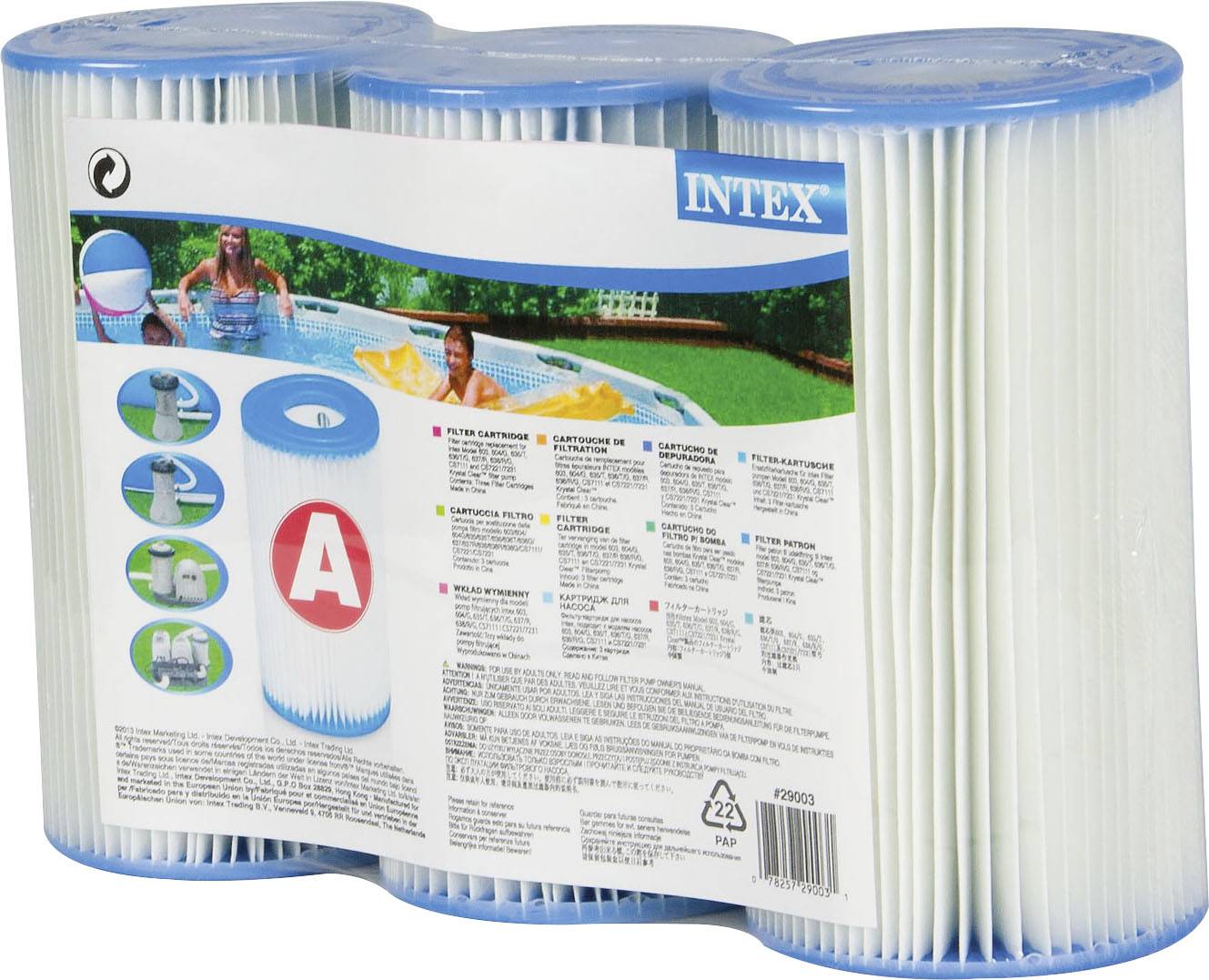 Intex – Filterkartusche Typ A, 3er