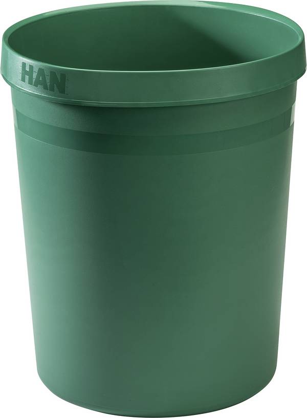 HAN GRIP KARMA 18198-05  Papierkorb 18 l (Ø x H) 31.2 cm x 35 cm Recycling Kunststoff Öko-Grün 1 St.
