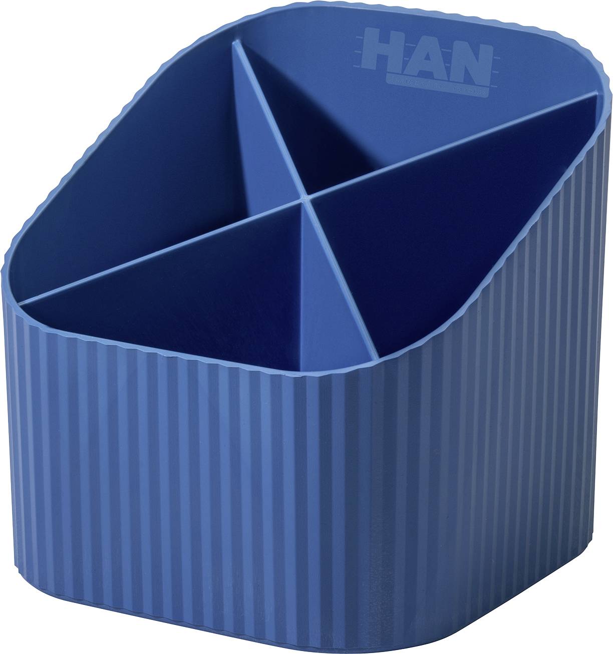 Stifteköcher KARMA 4Fächer blau-0