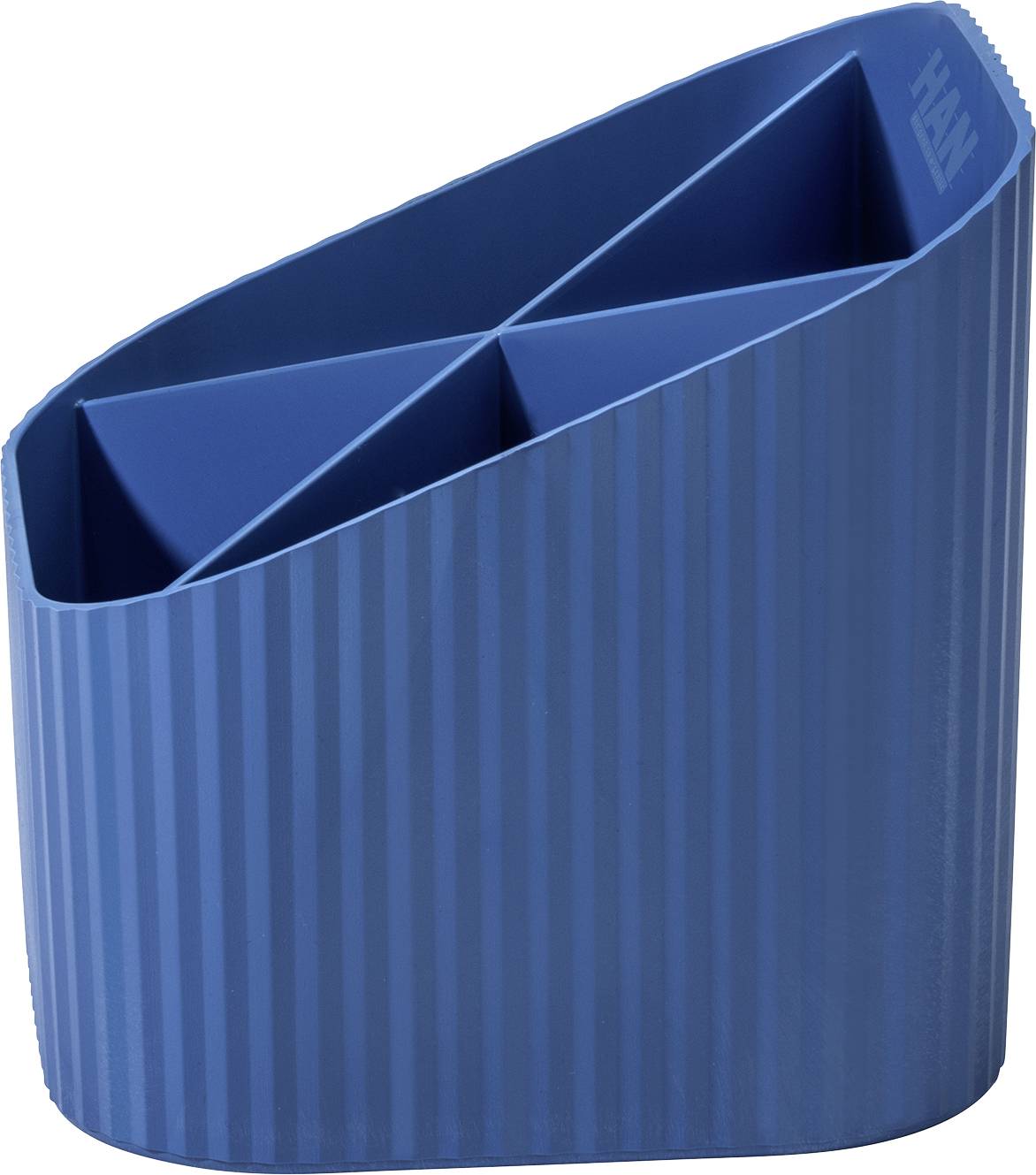 Stifteköcher KARMA 4Fächer blau-1