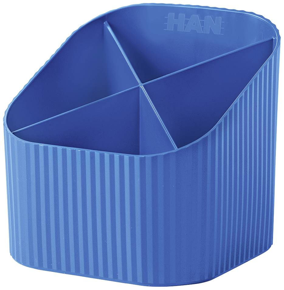 Schreibtischköcher Re-X-LOOP 4Fächer RC blau-1
