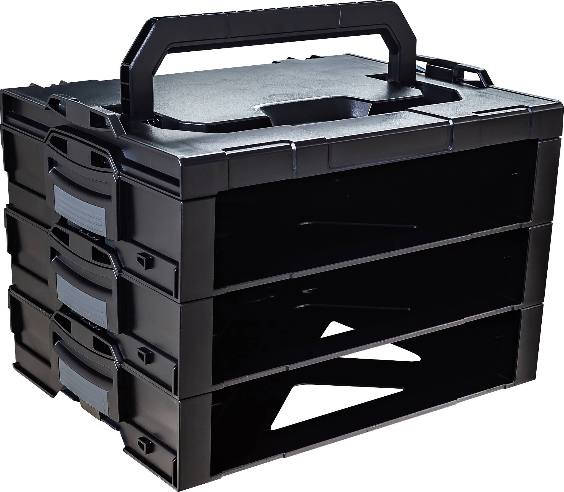 Sortimo L-BOXX Mini Werkzeugkasten - Leere Transportbox Aus ABS In Schwarz