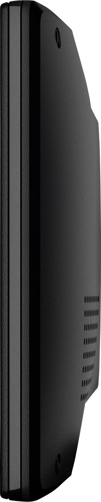 Ein geschlossenes, schwarzes Laptop von der Seite, bietet einen schlanken, minimalistischen Look.