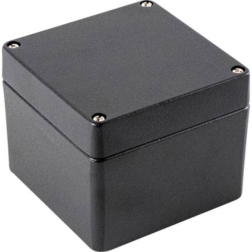 Hammond Electronics 1590Z080BK Hand-Gehäuse 100 x 100 x 80 Zinkdruckguss Schwarz 1 St.